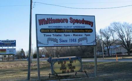 Whittemore Speedway - Entrance Sign (newer photo)